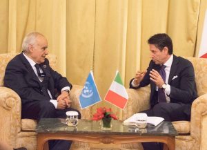 جوزيبي كونتي يبحث مع غسان سلامة المخرجات المتوقعة لمؤتمر باليرمو