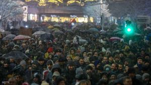 احتجاجات فى صربية ضد الرئيس