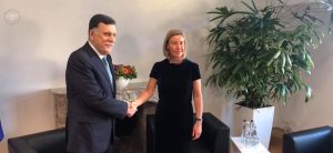 رئيس المجلس الرئاسي يجتمع مع الممثلة العليا للسياسة الخارجية الأوروبية في بروكسل