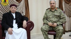 ” اللقاء الأخير ” رئيس البرلمان المعاقب دوليا يلتقى بقائد جيشه !